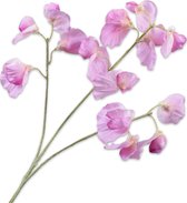 Silk-ka Kunstbloem-Zijden Bloem Lathyrus Tak Lavendel 66 cm Voordeelaanbod Per 2 Stuks
