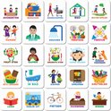 Smarfer – Magnetische pictogrammen voor weekplanner – planbord kind (2) – 50 stuks – voor kinderen – dag planning kind gezin – autisme planner – magneetjes – routine – planbord magneten – weekplanner kind