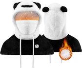 Qunature Winter Skimasker - Geschikt Voor Kinderen En Ouders - Panda Design Volgelaatsmasker - Skiën - Motor - Fietsen - Buitensport - Herfst En Winter - Zwart - Maat M