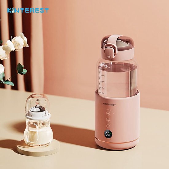 Flessenwarmer - Draagbare Baby Flesverwarmer Onderweg - Opgewarmd Binnen 8 Minuten - 300ML/37 tot 55 ℃/USB-C/Draadloos van Allbababy — afbeelding 2