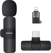 BeSparkz Draadloze Microfoon - Dasspeld Microfoon - Usb C & Iphone - Lavelier Microfoon - Plug & Play