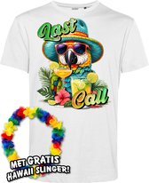 T-shirt Last Call to Relax | Toppers in Concert 2024 | Club Tropicana | Hawaii Shirt | Ibiza Kleding | Wit | maat XL