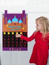 Ramadan Kalender - Ramadan decoratie - Ramadan planner - Ramadan Versiering - Ramadan Mubarak- Ramadan Kalender voor kinderen- Paars