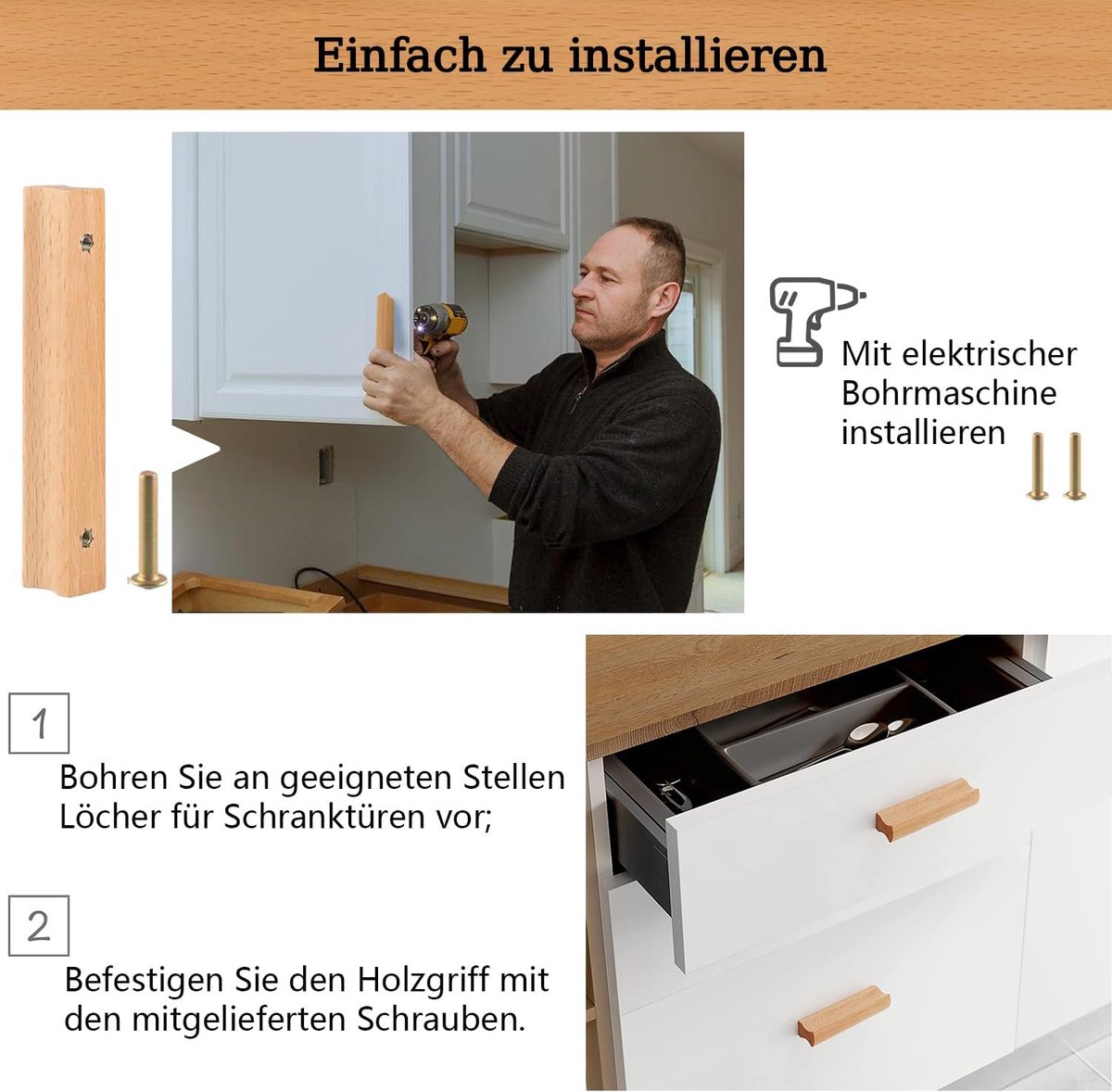 PUERHUACI Meubelgrepen, zwart, 12 stuks, deurgrepen, keuken, 96 mm