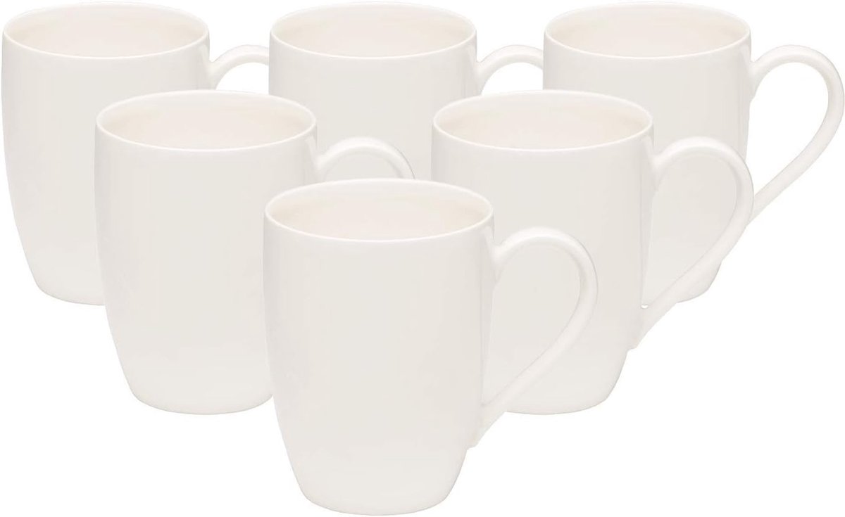 Basic White, Basiskopset, Premium porselein, vaatwasmachinebestendig, 300ml, 6 st.
