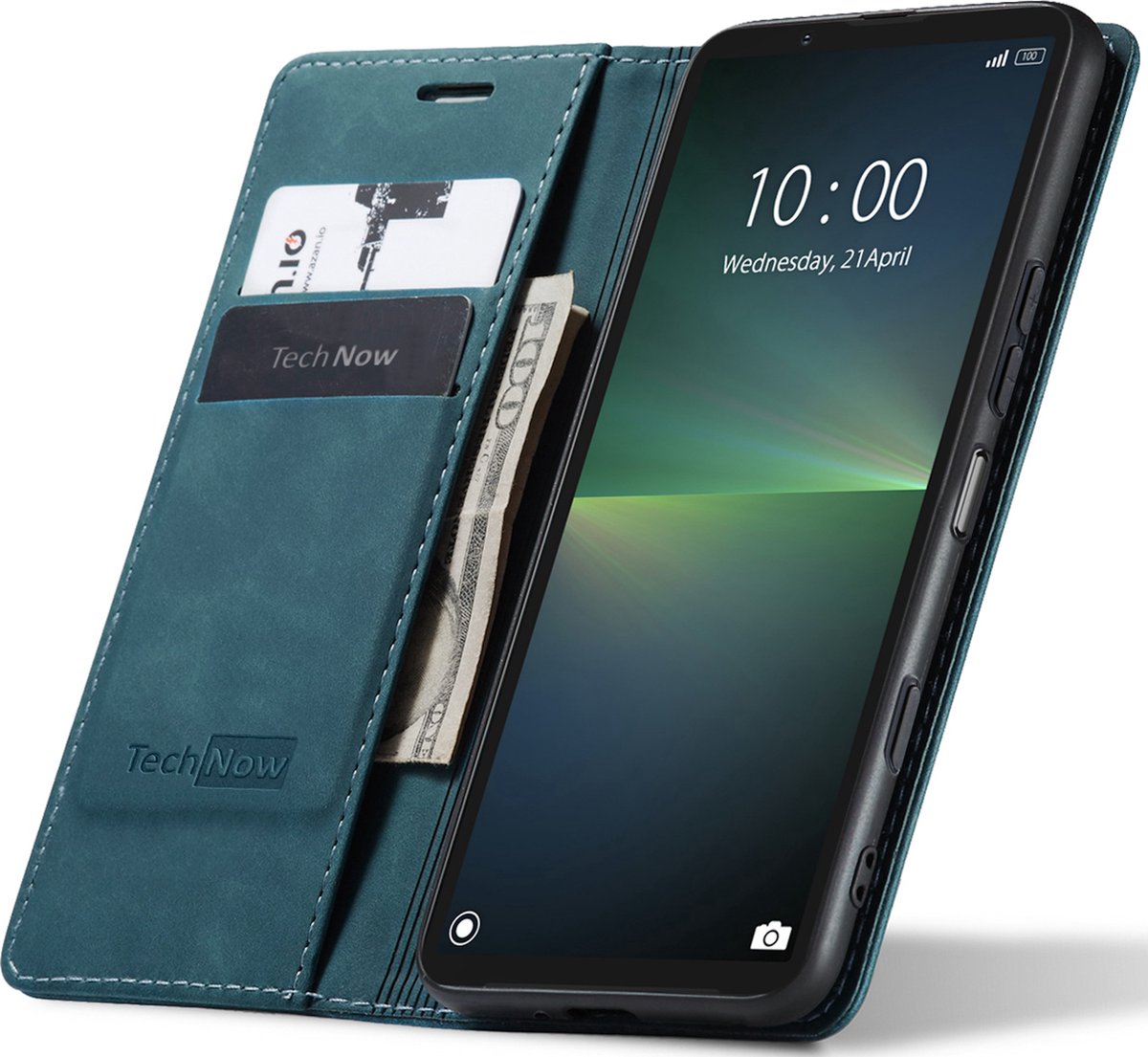 Hoesje geschikt voor Sony Xperia 5 V - Book Case Leer Slimline Blauw