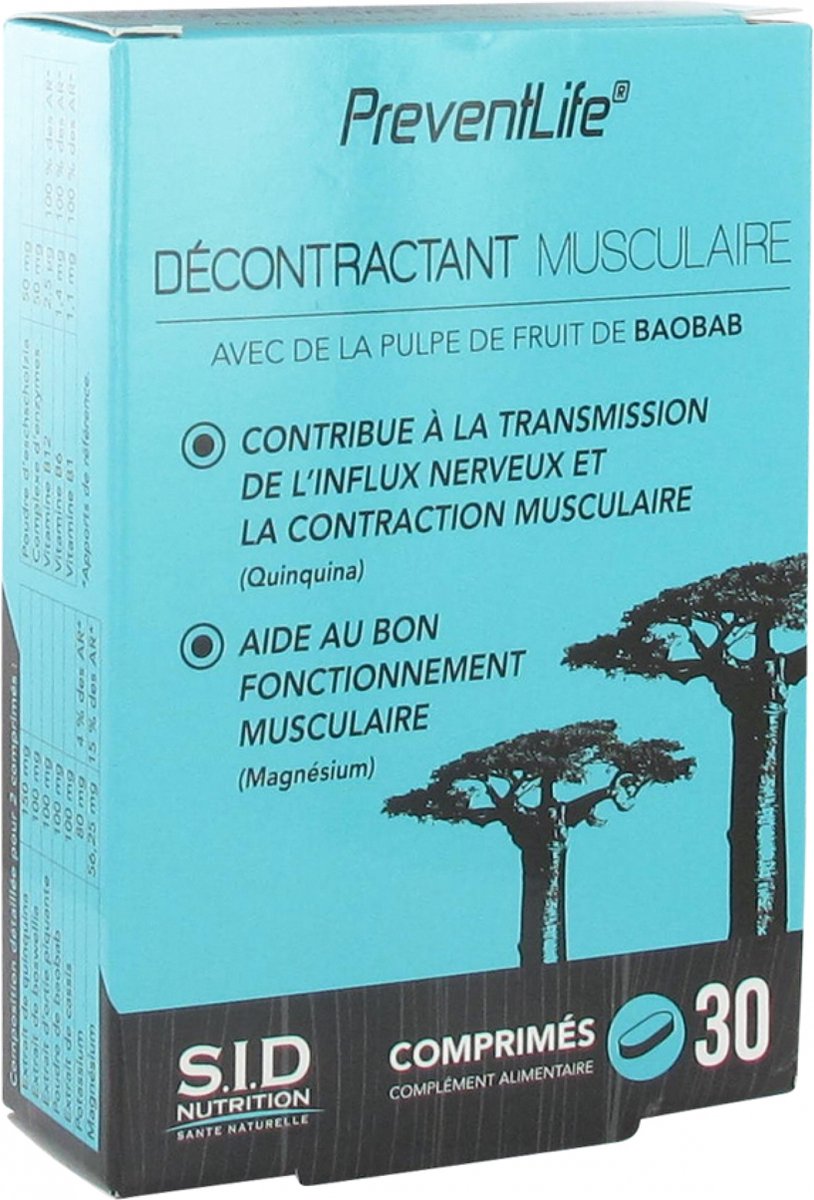 S.I.D Nutrition PreventLife Spierontspanner 30 Tabletten