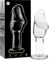 NEBULA SERIES BY IBIZA - MODEL 6 ANAL PLUG BOROSILICATE GLASS 12.5 X 4 CM CLEAR | GLAS DILDO | FANTASY DILDO | ANALE DILDO | SEX TOYS VOOR VROUWEN | SEX TOYS VOOR MANNEN | DILDO