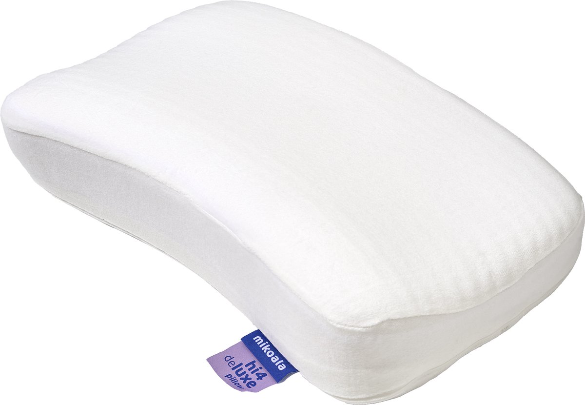 Mikoala Hi4 Deluxe Pillow – Ergonomisch Traagschuim Hoofdkussen – Verstelbaar in 8 Hoogtes – Tegen Nek- en Hoofdpijn – Voor Rug- en Zijslapers – 51x31 cm