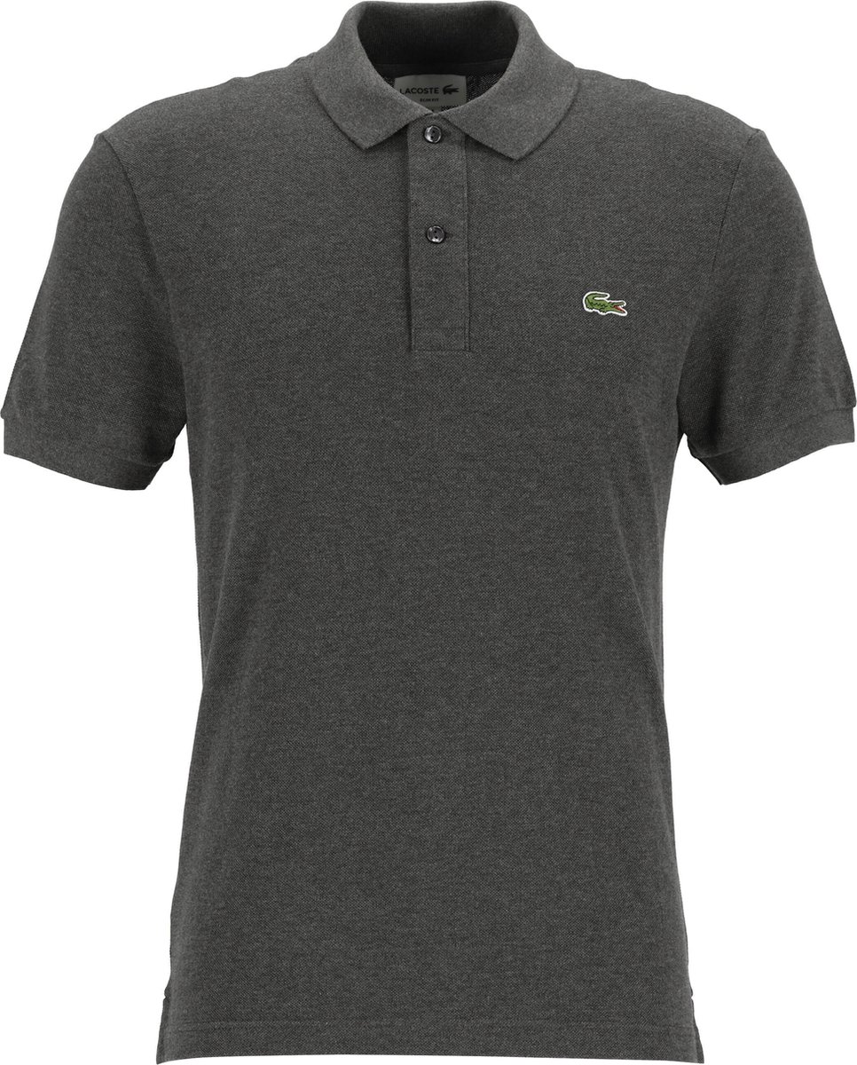 Lacoste Slim Fit polo donkergrijs melange