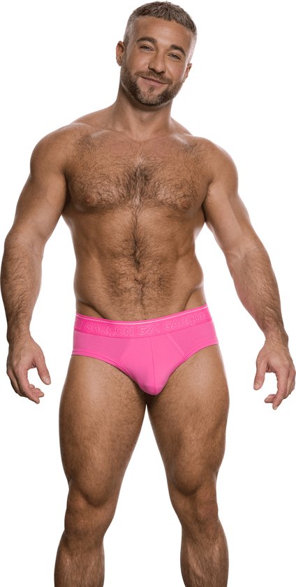 Garçon Neon Pink Brief - MAAT S - Heren Ondergoed - Slip voor Man - Mannen Slip