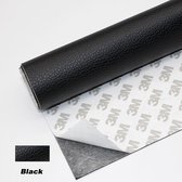 Zelfklevend Kunstleer - Zwart - 50x70cm - 3M Sticker - Reparatiedoek - Reparatie - Snel & Eenvoudig - Slijtvast - Leer reparatie - leersticker - Sticker - meubelreparatie
