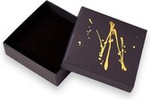 Boîte à bijoux noire de Luxe avec accents dorés – Perfect pour ranger vos bijoux préférés 9,15 x 2,9 cm