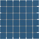 The Mosaic Factory London Vierkant - Tegel - Mozaïektegel - 30.9x30.9x0.6cm - Blauw - Mat - 1.04m²/10 Stuks