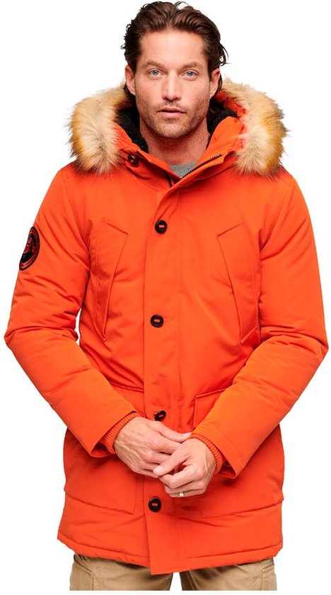 Superdry Everest Faux Fur Parka Oranje L Man