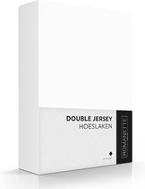 Romanette Hoeslaken Double Jersey Wit 140/150 x 200/210/220 cm