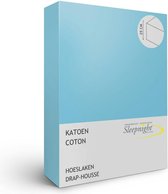 Sleepnight Hoeslaken - Katoen - (hoekhoogte 25 cm ) turquoise - B 90 x L 200 cm - 1-persoons - Geschikt voor Standaard Matras - 863545-B 90 x L 200 cm