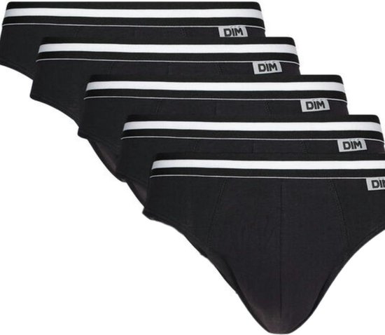 Dim Midi slip - 5 Pack 0HZ Black - maat XL (XL) - Heren Volwassenen - Katoen/elastaan- 6577-0HZ-XL