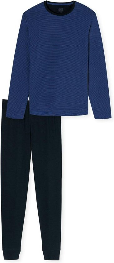 Schiesser Pyjama lange broek - 819 Blue - maat L (L) - Heren Volwassenen - Katoen/polyester/Modal- 180267-819-L