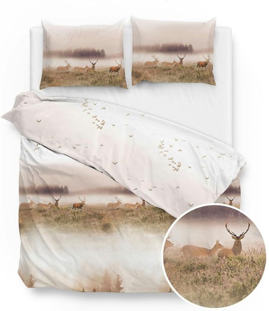 Alors! Home Housse de couette 'Marron' Flanelle L 260 x L 220 cm/L 260 x L 240 cm Extra large