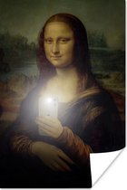 Poster Mona Lisa - Telefoon - Da Vinci - 40x60 cm