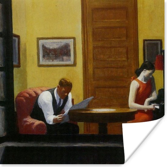 Poster Kamer in New York - Edward Hopper - 100x100 cm XXL