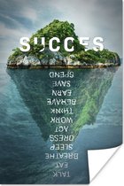 Poster Berg - Quote - Succes - 20x30 cm