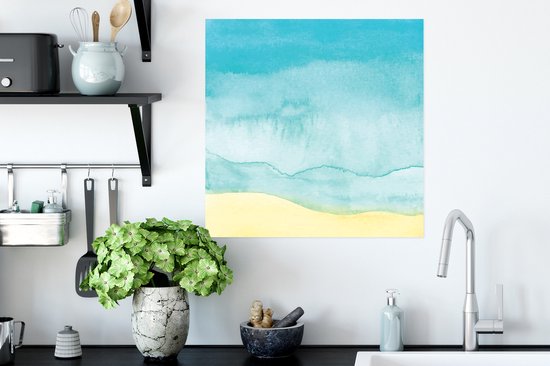 Affiche Plage - Mer - Aquarelle - 50x50 cm