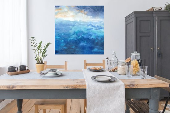 Affiche Mer - Aquarelle - Couleurs - 100x100 cm XXL