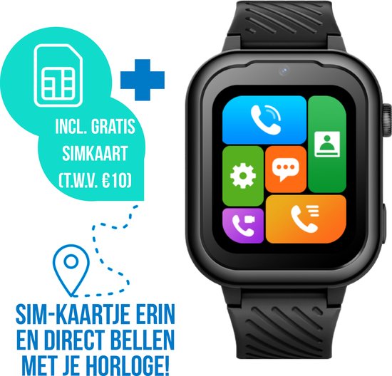 Wiesba WB39 smartwatch kinderen gps horloge kind kinderhorloge
