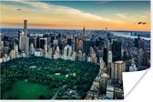 Central Park New York luchtfoto Poster 120x80 cm - Foto print op Poster (wanddecoratie woonkamer / slaapkamer) / Amerikaanse steden Poster