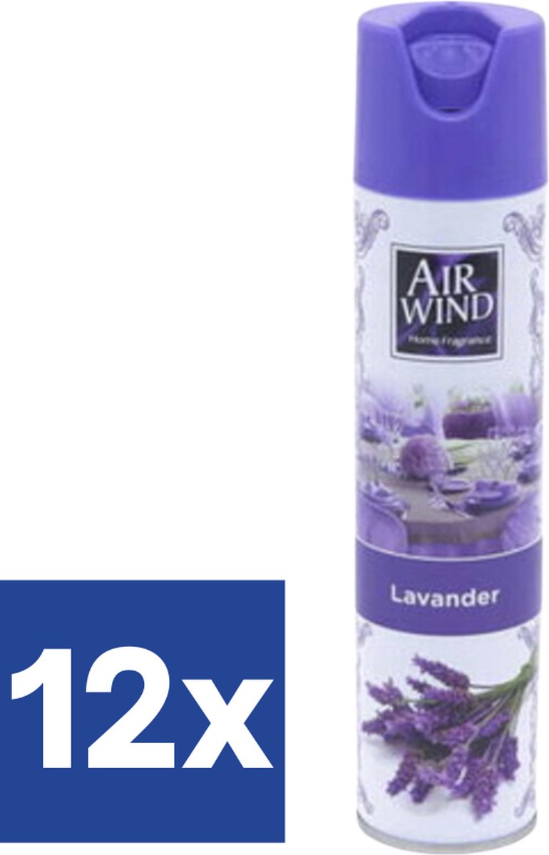 Airwind Luchtverfrisser Spray Lavendel (Voordeelverpakking) - 12 x 300 ml