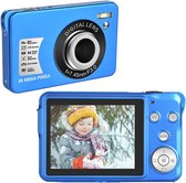 iFoulki 30 MP digitale camera 1080P compacte digitale camera 2,7 inch LCD-scherm minicamera 8x digitale zoom voor volwassenen, kinderen, beginners (blauw)