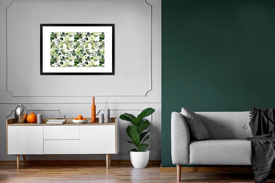 Cadre photo avec affiche - Noël - Plantes - Gui - 90x60 cm - Cadre pour affiche - Décorations de Noël - Décoration de Noël pour l'intérieur - Noël