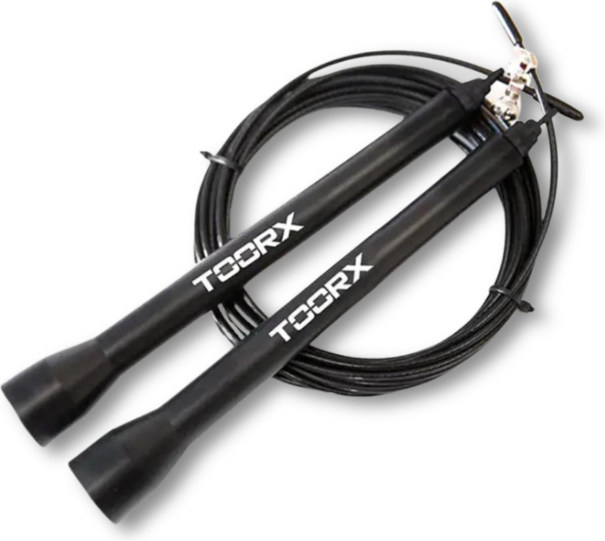 Toorx Fitness - Sport Springtouw Professioneel - Staal - Verstelbaar - Speedrope - Jump Rope - voor Volwassenen en Kinderen - Zwart