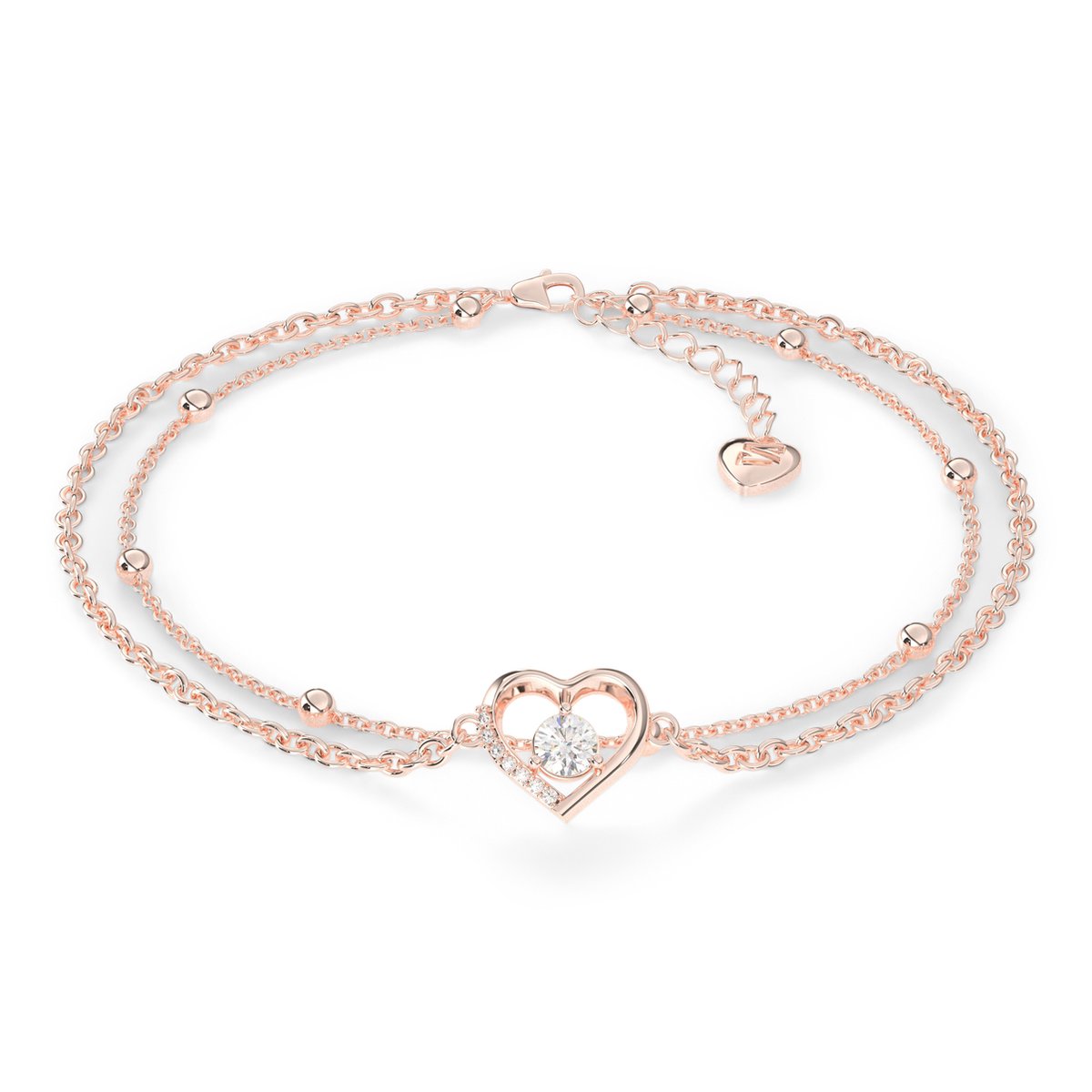 SERASAR Enkelbandje [Heart] met Hartpictogram voor Meisjes - Roségoud - Premium Tienersieraden