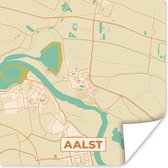 Poster Aalst - Vintage - Plattegrond - Stadskaart - Kaart - 30x30 cm