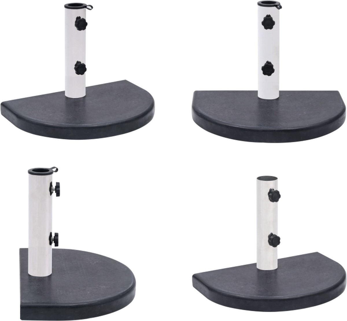 VidaXL Parasolvoet 40x28x4 cm graniet zwart Parasolvoet Parasolvoeten Parasol Voet Parasol Voet