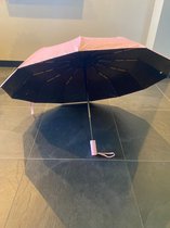 Paraplu roze, opvouwbaar, incl. beschermhoes