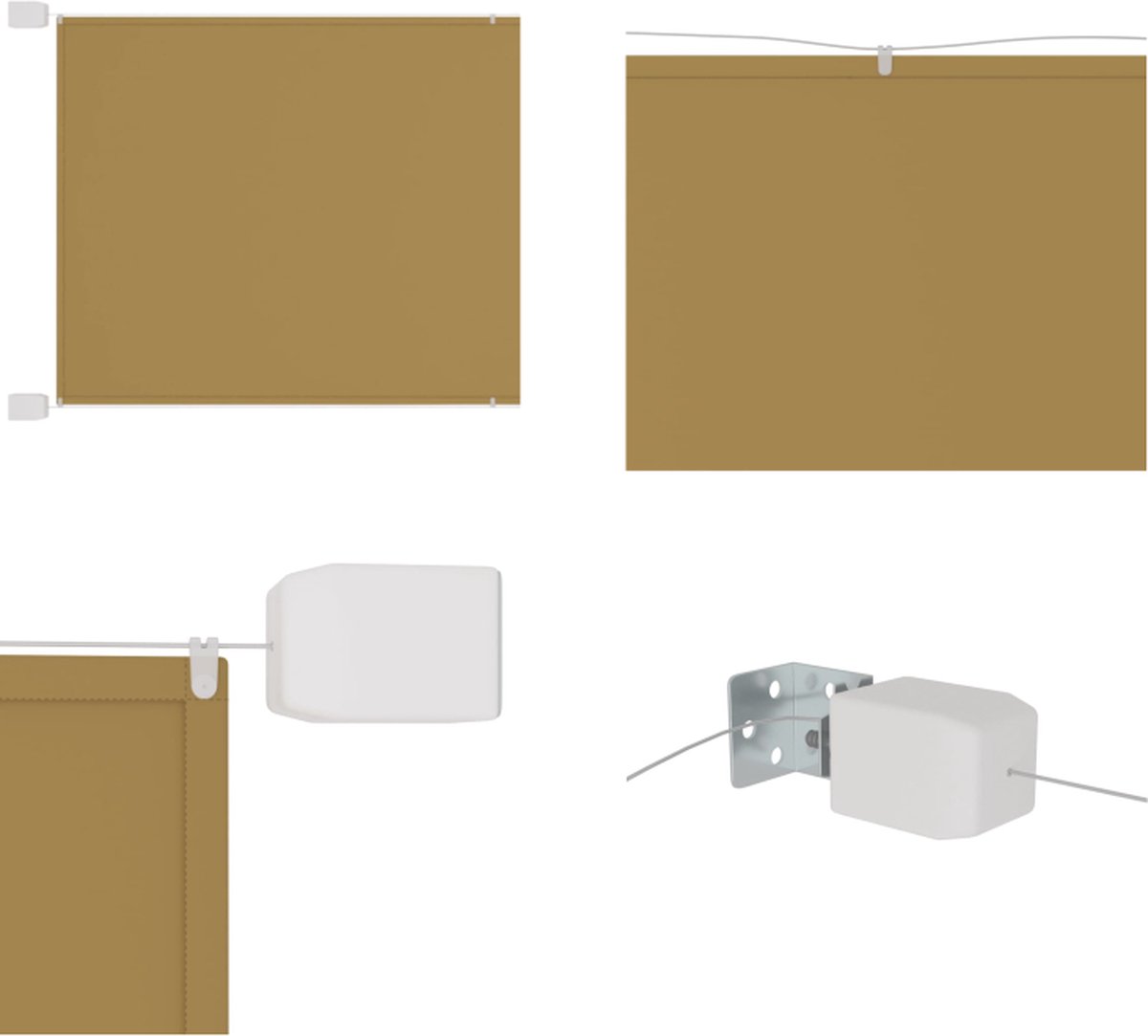 VidaXL Luifel verticaal 180x1200 cm oxford stof beige Verticale Luifel Verticale Luifels Luifel Verticaal Scherm