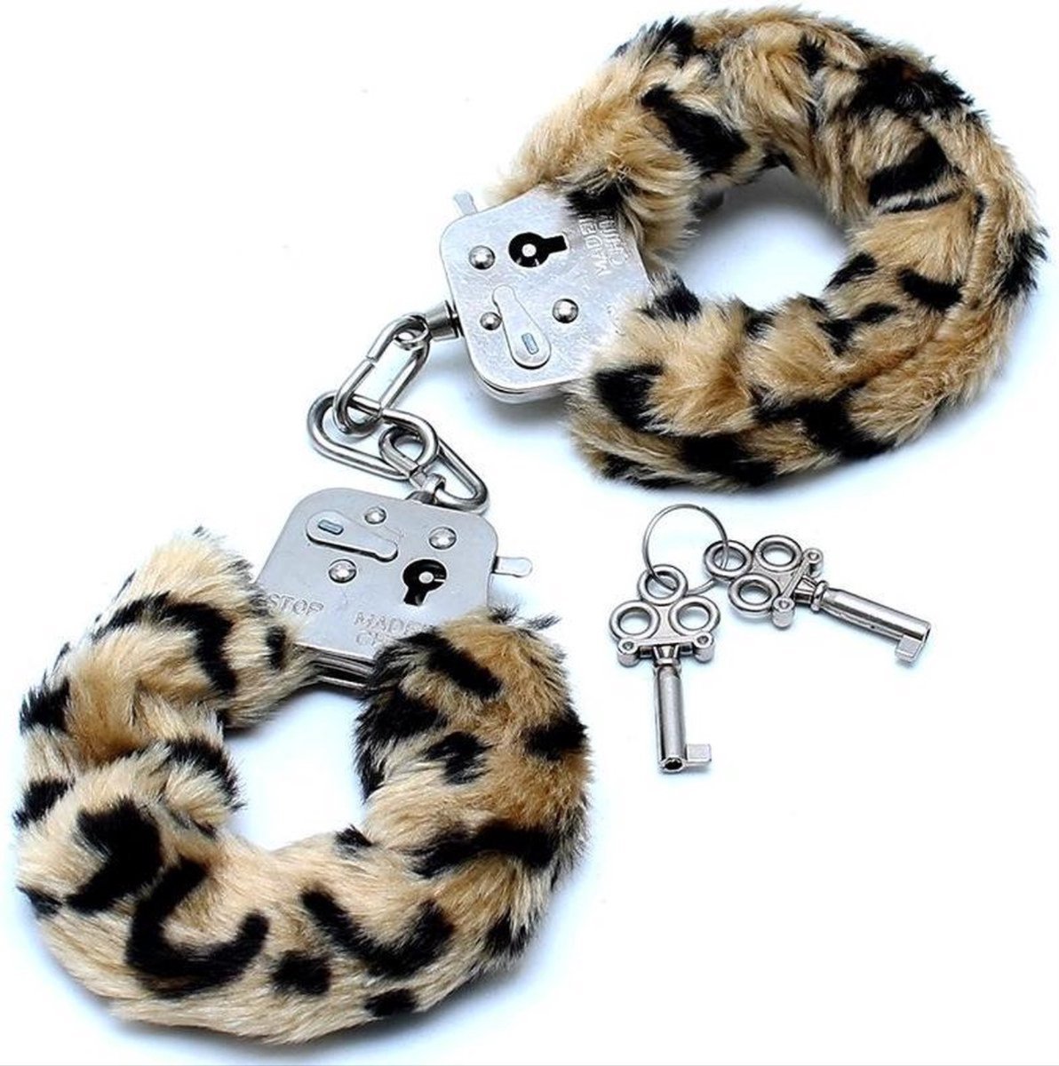 Goedkoopste CHPN - Handboeien - Pluche handboeien - Handboeienset - Panterprint - Met slotje (2 sleutels) - Erotiek - Sexspeeltjes - BDSM - Cadeau