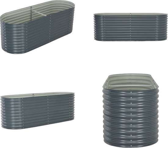 Jardinière avec treillis - VIDAXL - 100x43x142 cm - PP Gris pierre - Capacité 90 L - Usage