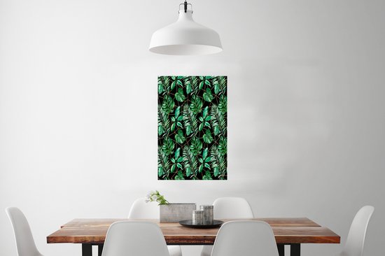 Poster Bladeren - Groen - Abstract - 60x90 cm