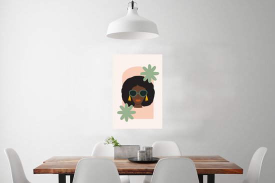 Affiche Femme - Été - Fleurs - 60x90 cm