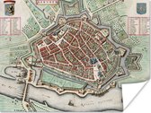 Affiche colorée de la ville historique d'Arnhem en Gelderland - Carte 160x120 cm - Tirage photo sur Poster (décoration murale salon / chambre) / Affiche villes européennes XXL / Groot format!
