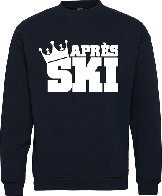 Sweater Apres Ski Kroontje | Apres Ski Verkleedkleren | Fout Skipak | Apres Ski Outfit | Navy | maat S