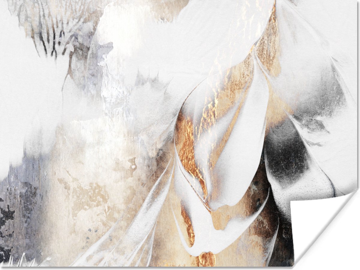 Poster Abstract - Gold - Design - Luxe - 80x60 cm