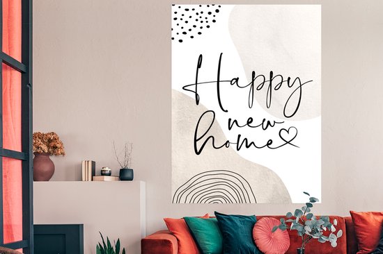 Poster Happiness - Nieuw huis - Spreuken - 120x180 cm XXL