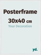 Posterlijst 30x40 cm - Kunststof - Wit Hoogglans - Paris