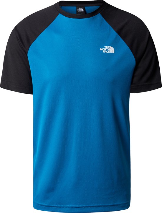 The North Face Tanken-T-shirt met raglanmouwen - Heren - Adriatic Blue-TNF Black M
